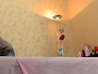 fucking russian brunette in bed with deep anal