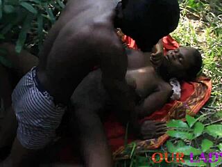 Hunter fucks horny bush girl