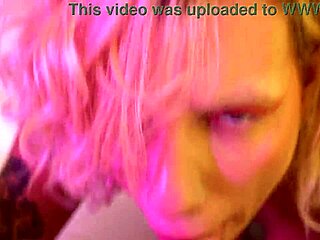 Busty Blonde Backstage Blowjob Handjob