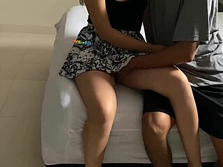young brazilian babe in short skirt gets fucked without condom on camera