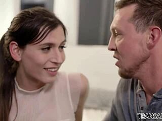 stunning shemale pierce paris plays with a big hard dick