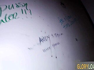babe titty fucks cock at gloryhole
