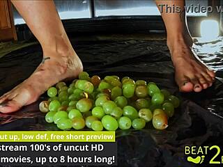 raven rogue gets wet smashing grapes on beat2feetcom