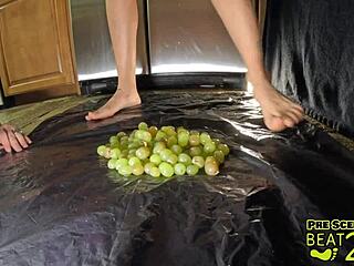 raven rogue gets wet smashing grapes on beat2feetcom