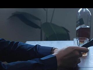 Asian stewardess in uniform gives passionate blowjob during cosplay flight