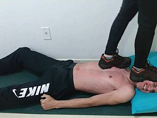 Mistress Emma Testing Her New Shoes Hard Trample