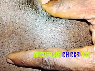 Black pussy gets proper cucumber treatment