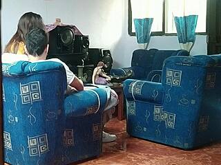 I caught my friend and boyfriend on sofa and recorded everything