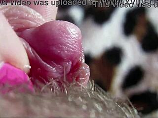 Big clit closeup with intense homemade orgasm