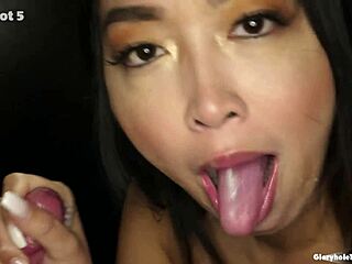 blonde beauty swallows thirteen cumshots in one session