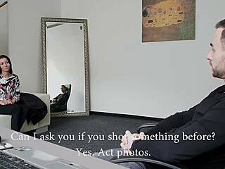Czech casting nika gives sloppy blowjob and gets fucked at work