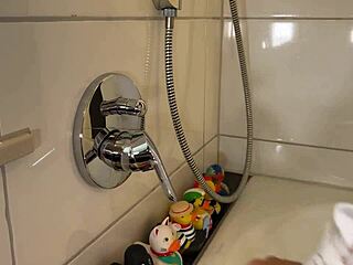 Mature Lady Caught Guy Jerking Off In Bathroom