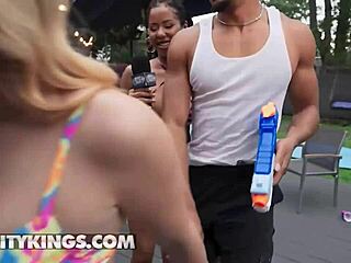 reality kings ashley alexander sucks rocket on camera then kira noir takes james on bed for a quick fuck