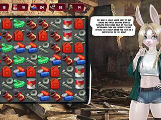 Furry hentai game episode two with match three action