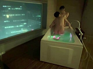 Personal Shooting Cute Santa Girl With Fair Skin Beautiful Breasts Sucked Like A Baby And Intense Raw Sex Standing Back In Hotel Bath With Night View