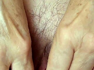 Hairy mature pussy close up