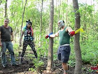 vandal vixens have rough outdoor orgy fun