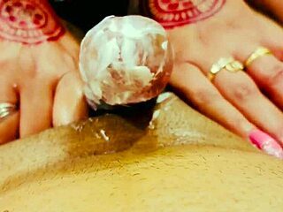 desi penis massage by hot pakistani bhabhi with cream