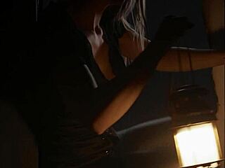 Lesbian power play in horror game setting with vampire characters