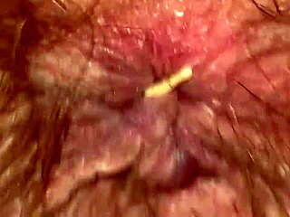 Extreme close up on big clit and hairy vagina