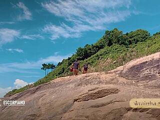 rainha hotwife enjoys beach encounter while husband films