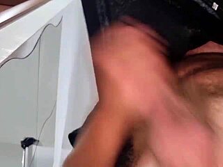 amateur plays with big cock and shoots huge load close up