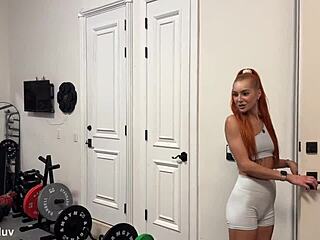 bbc gym coach drilling his client tight wet pussy and cumming in her mouth