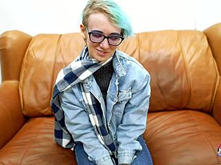 slim blonde amateur messy fun