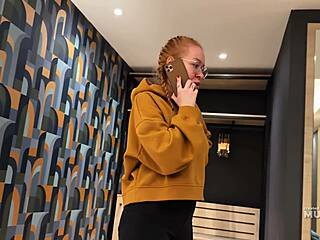 Wrong bed morning with redhead milf huge tits mistake gets wild fuck in shared bed on vacation
