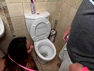 deepthroating next to the toilet and getting my head flushed