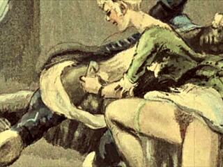 Vintage erotic drawings from the antique era