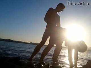 Wife gets pounded outdoors after being watched on beach