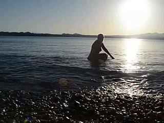 Wife gets pounded outdoors after being watched on beach